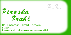 piroska krahl business card